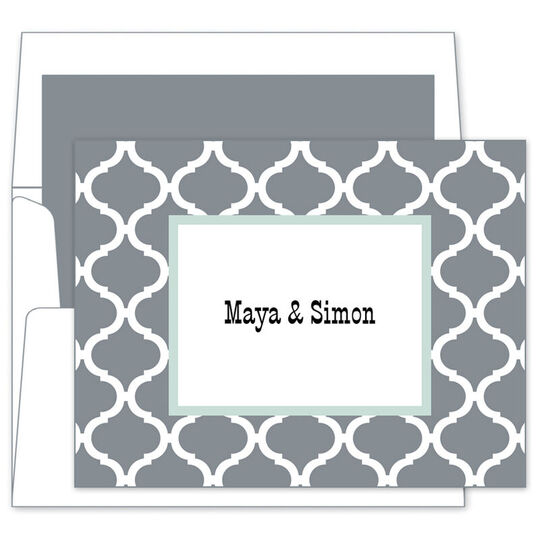 Gray Ann Tile Folded Note Cards